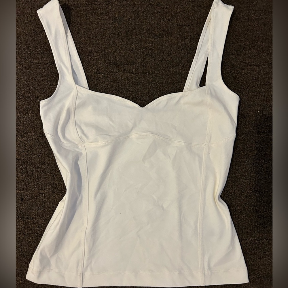 free people white detailed tank top